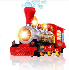 Steam Engine Bubble Train Toy for Kids Bubble Blowing Train with Lights Sound UK