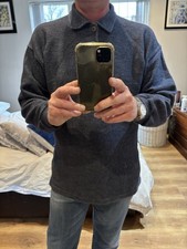 Ciro Citterio Men’s Blue Large Collar Button Up Jumper