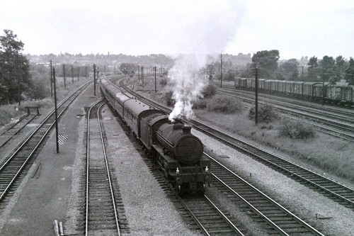 Steam locomotive 35mm slide - locomotive, (35mm