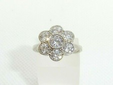 Ladies Sterling 925 Solid Silver 2.34 Carat Brilliant Cut White Sapphire Ring