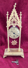 Antique French Silk Gothic Ormolu Clock