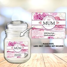 Personalised Candle Jar Label