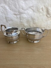 Antique EPBM Sugar Bowl & Milk