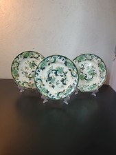 Mason’s Ironstone Chartreuse Plates – Set of 3 Vintage 17cm Side/Dessert