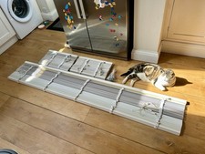 3 White wooden Venetian Blinds for a Bay Window: 2200 x 1400 & two 520 x 1400mm