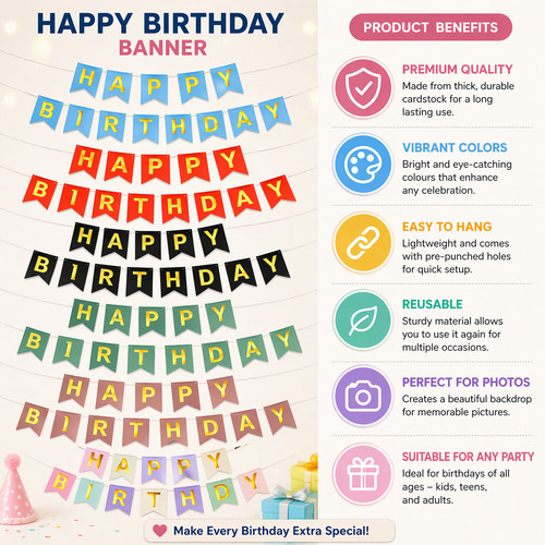 Happy birthday banner - happy,