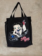 Betty Boop black canvas tote