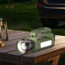 Ultra-Bright Solar LED Searchlight Torch Floodlight USB Rechargeable Lamp