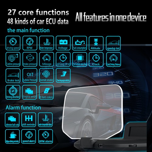 Hud obd2 head display car - up,
