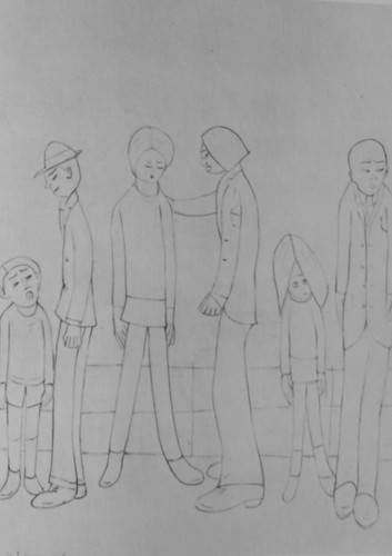 Lowry pencil drawing on a - lowry,