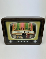 Large Tv screen metal empty 3D tin . Rare Stand Out