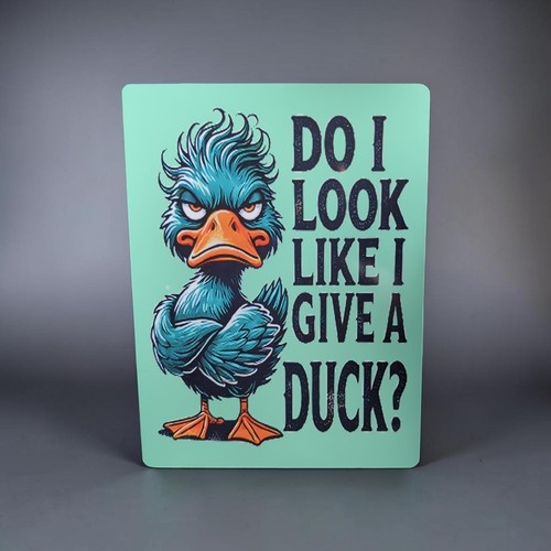 Funny metal duck - metal, sign