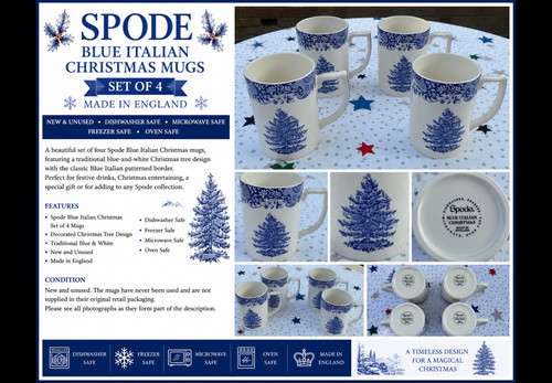 Spode blue italian christmas - blue,