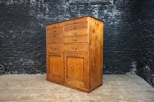 Large Victorian Country House Housekeepers Cupboard with Ten Drawers in Pine