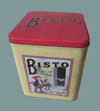 Bisto tin with lid, limited edition, retro large gravy powder metal tin, storage