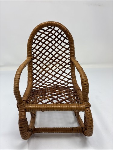 Vintage wicker rattan rocking - vintage,