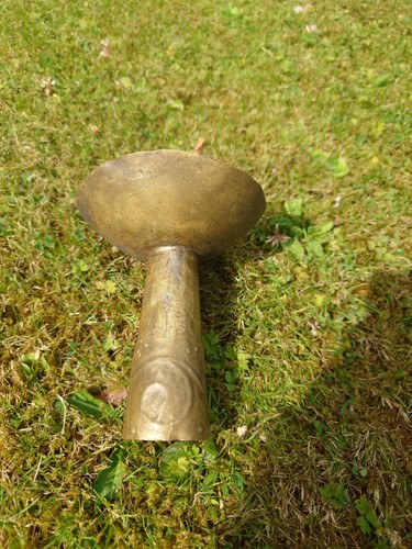 Art nouveau brass pot pouri - art,