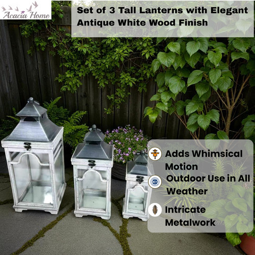 Set wooden lanterns - 3,
