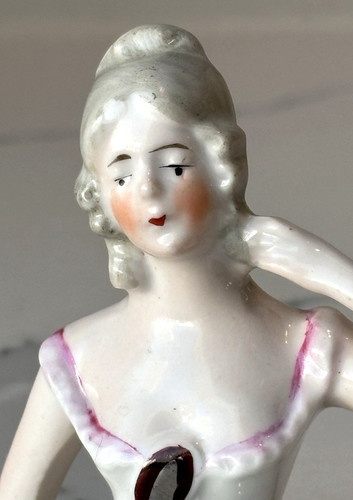 Antique german porcelain pin - german,