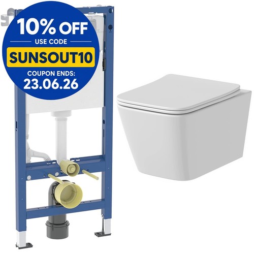 Rimless wall hung square - rimless,