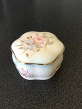 China Trinket Box by Palissy, Royal Worcester - Floral Design