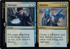 0240 WARRANT / WARDEN RARE RAVNICA REMASTERED MTG CARD