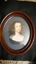 vintage french prints 15x12 cms  wooden oval frame