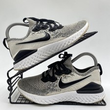 Nike Epic React Flyknit 2 Grey Black Trainers Size UK 4.5 Womens Gym BQ8927-102