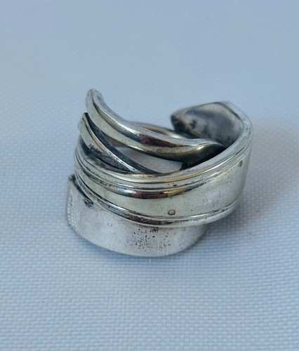 Vintage silverware spoon ring - vintage,
