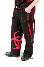 Darkwear BIO HAZARD RED  CARGO TROUSERS /Skull/Music/Metal/Punk/Biker/Shorts