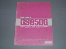 SUZUKI GS850G, 82 (Z) GENUINE SUPPLEMENTARY WORKSHOP MANUAL, # 99501-38010-01E