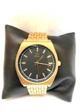 River Island Mens 42mm Jumbo Quartz Gold Plated Bracelet Watch 1926767