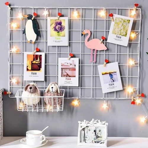 Grid photo wall hanging - grid, basket