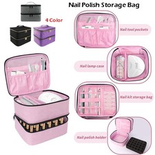 Portable Essential Oils Organizer Nail Polish Storage Bag Cosmetic Carry Case