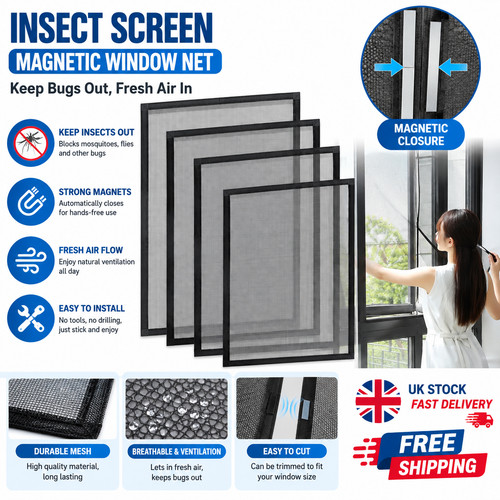 Window screen mesh net - mesh, white