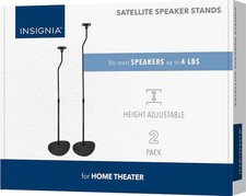 Universal Speaker Stands 28" - 38" Adjustable for Satellite & Bookshelf Speakers