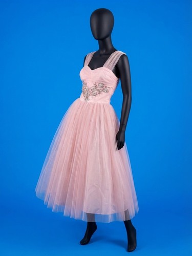 Vintage 1950s pastel pink - pink, prom