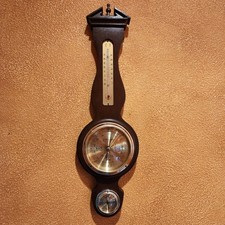 Vintage Jason Changeable Banjo Style Wall Barometer Weather Station 20"