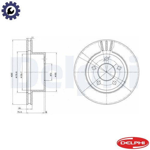 Brake disc bg3533 - brake,