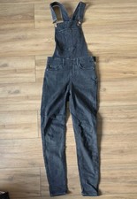 New Look Ladies Black Denim Dungarees  Size 8