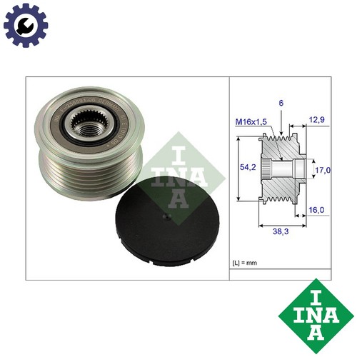Alternator freewheel clutch - alternator,