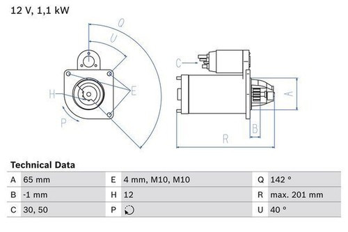 Bosch starter motor - starter, nissan