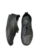 Mod Comfys Women’s UK 7 Black Softie Leather Flexi Lace Shoe Rubber Sole EU 40