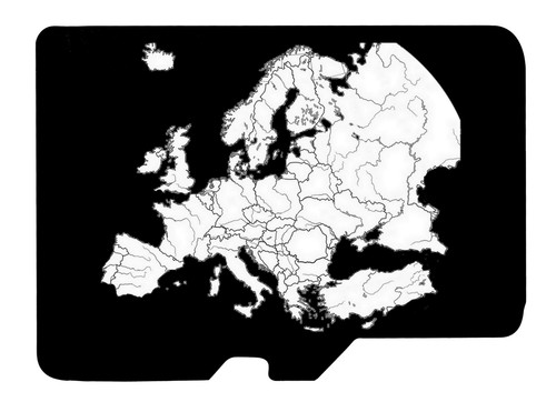 Topo europe map - europe, micro