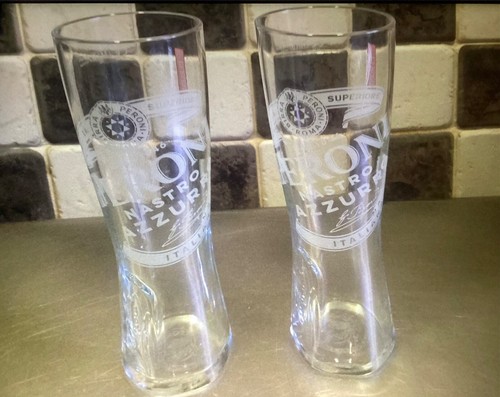 Peroni pint glass pair 2 - pint,