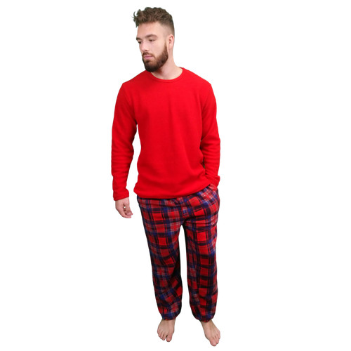 Mens pyjama warm fleece - pyjama,