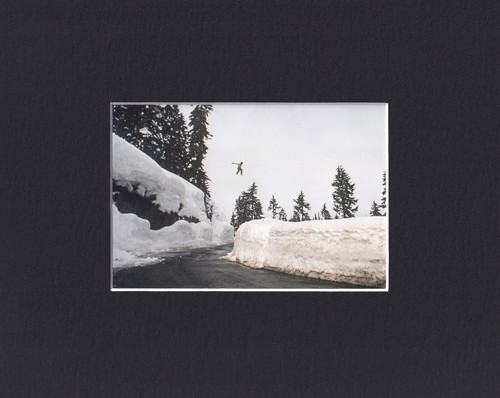 8x10 matted print snowboarder - print,