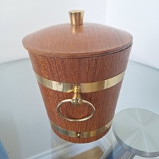 Midcentury Teak & Brass Ice
