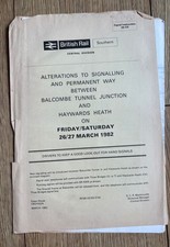 Signaling & Permanent way  Balcombe Tunnel JCT & Haywards Heath 1982 BR Southern