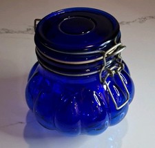 Cobalt Blue Glass Pumpkin